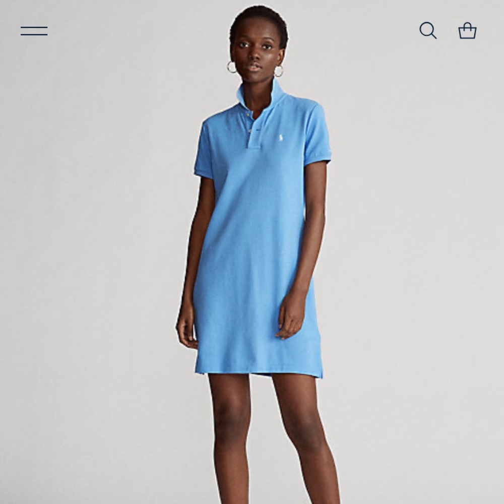 Polo Ralph Lauren Cotton Polo Dress (Baby Blue)
